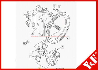 ซื้อ Jcb Js220 Excavator Coupling For Jrj0213 Hydraulic Pump Drive Group Connect Engine online manufacture