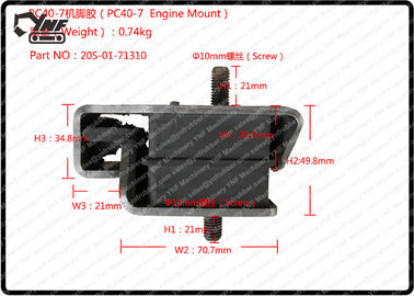 ซื้อ เครื่องยนต์ยาง Komatsu Mounts, PC40 PC50 เบาะยางเครื่องยนต์ขุด 20S-01-71310 online manufacture
