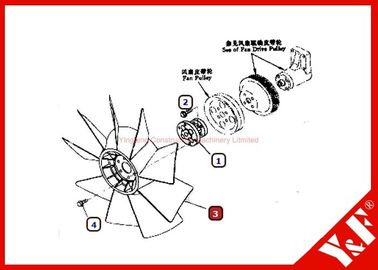 ซื้อ 600-625-7620 Komatsu Excavator Parts , PC200-6 Cooling Fan Blade online manufacture