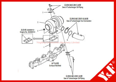ซื้อ Komatsu Excavator Parts PC200-7 6738-81-8091 Turbocharger 6D102 Engine online manufacture
