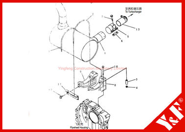 ซื้อ Komatsu Excavator Parts Pc200-7 6738-11-5510 Muffler 6738-11-5940 U–Bolt 6210-11-5232 Clamp 6210-11-5232 Plate online manufacture