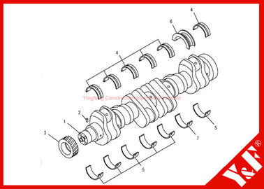 ซื้อ Construction Equipment Komatsu Excavator Parts Crankshaft Ass’y 6732-31-1211 Gear online manufacture