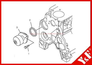 ซื้อ 6D102 Engine Komatsu Excavator Parts PC200-7 6735-61-1502 Water Pump Assembly online manufacture
