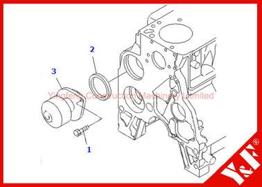 ซื้อ Low Noise Excavator Parts Water Pump Assy 6735-61-1501 6735-61-1502 online manufacture